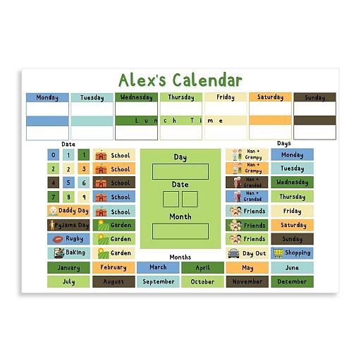 Customisable Calendar for Kids