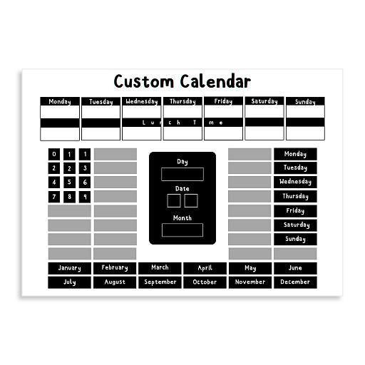 Customisable Calendar for Kids