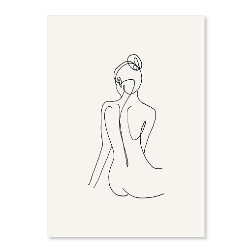 Line Art Naked Lady